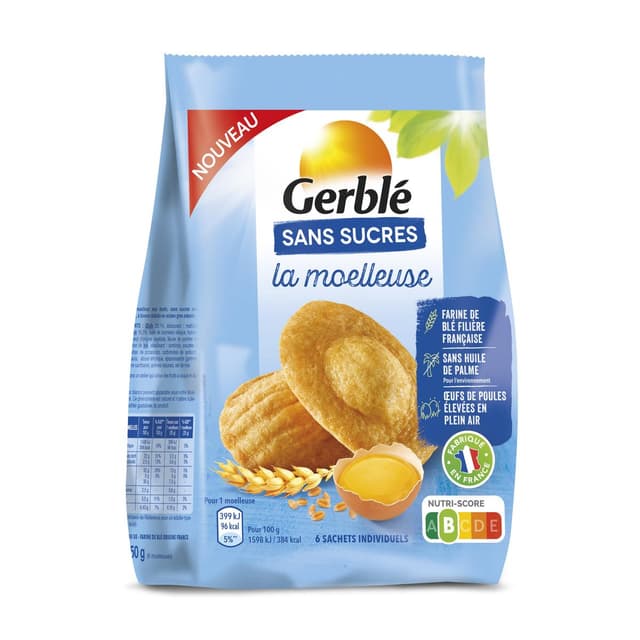 3175681297197 - Gerblé Sans Sucres - 6 Madeleines Nature Sans Sucre