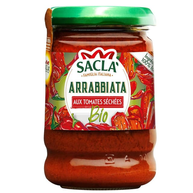 8001060037397 - Sacla - Sauce Arrabbiata aux tomates séchées Bio