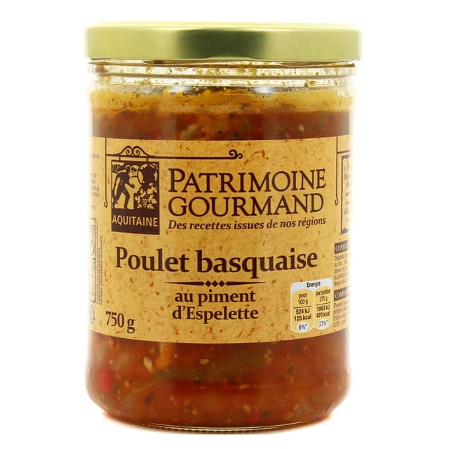 3257980578297 - Patrimoine Gourmand - Poulet basquaise au piment d'Espelette