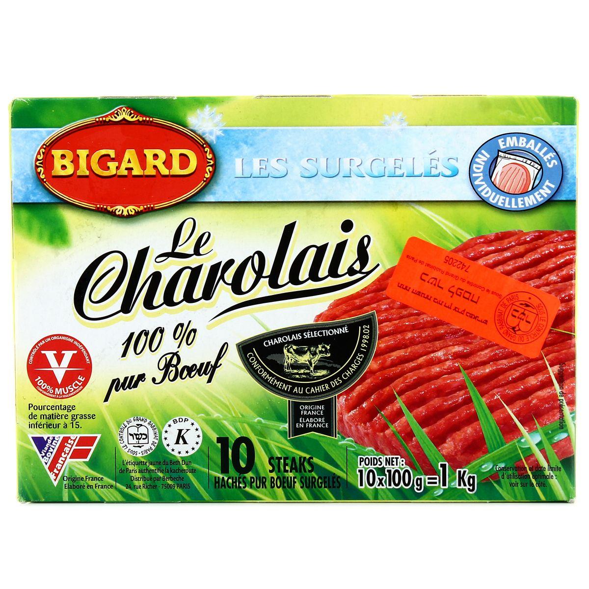Bigard - Steaks hachés Charolais 100% pur boeuf