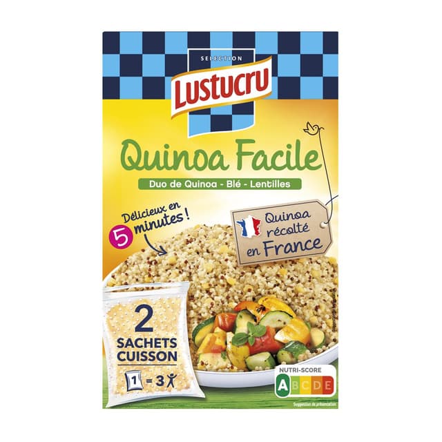 3760341070298 - Lustucru - Duo de Quinoa, Blé, Lentilles Sachet Cuisson