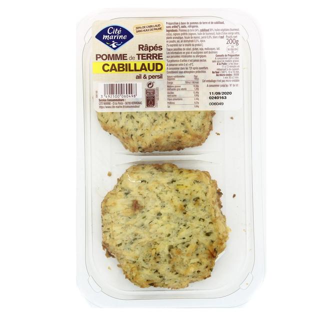 3492500060498 - Cité Marine - Râpé de Pomme de Terre au Cabillaud ail et persil