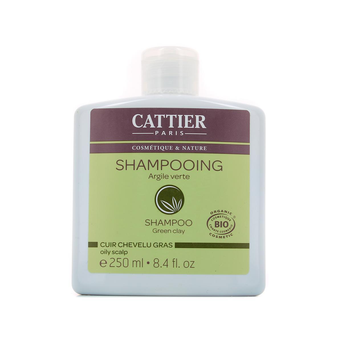 3283950910798 - Cattier - Shampooing argile verte cheveux gras Cosmébio