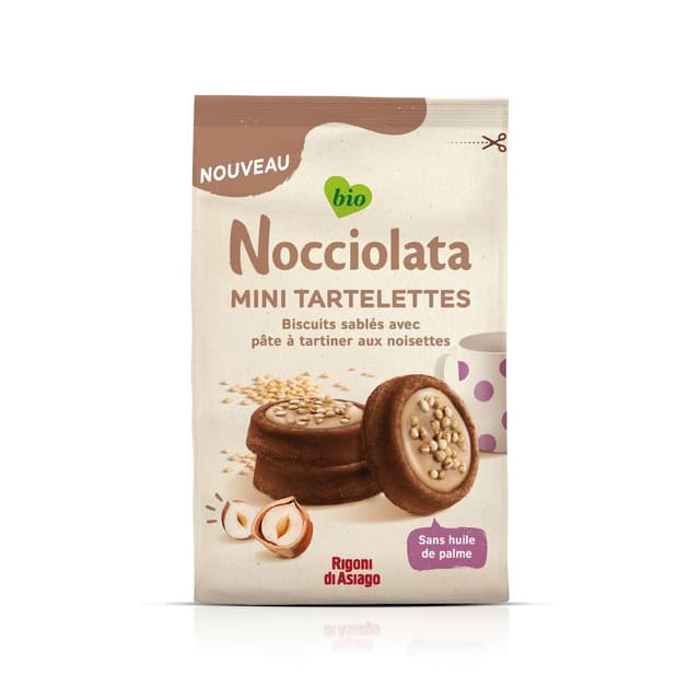 8052575092098 - Nocciolata Rigoni Di Asiago - Mini Tartelettes à la Pâte à Tartiner Bio