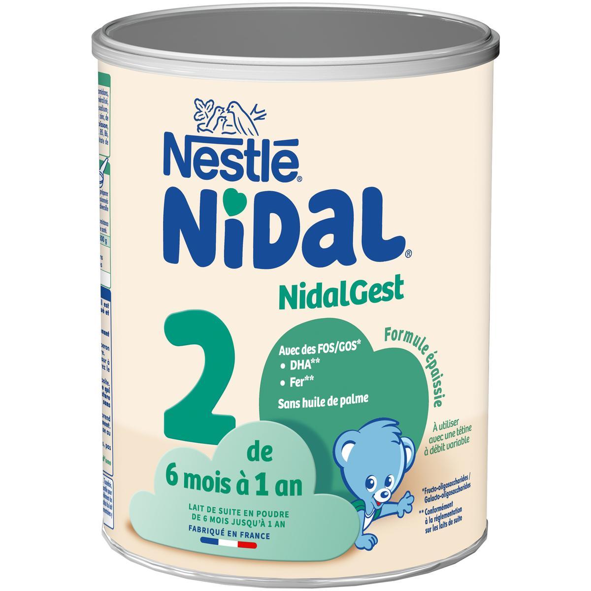 7613033112898 - Nestlé - NIDAL - Lait bébé en poudre Nidalgest épaissi 2ème âge, 6-12 mois