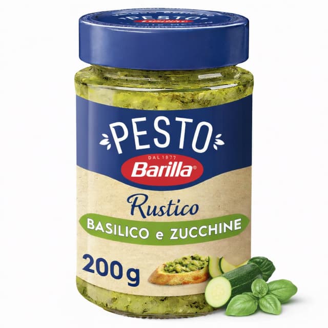 8076809576598 - Barilla - Sauce Pesto Rustico Basilic et Courgettes 
