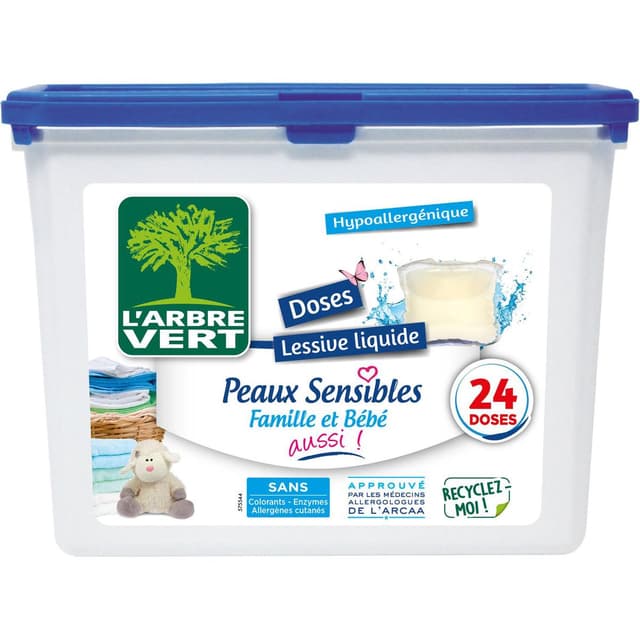 3450601046698 - L'arbre Vert - Lessive capsule hypoallergénique pour la famille et bébé