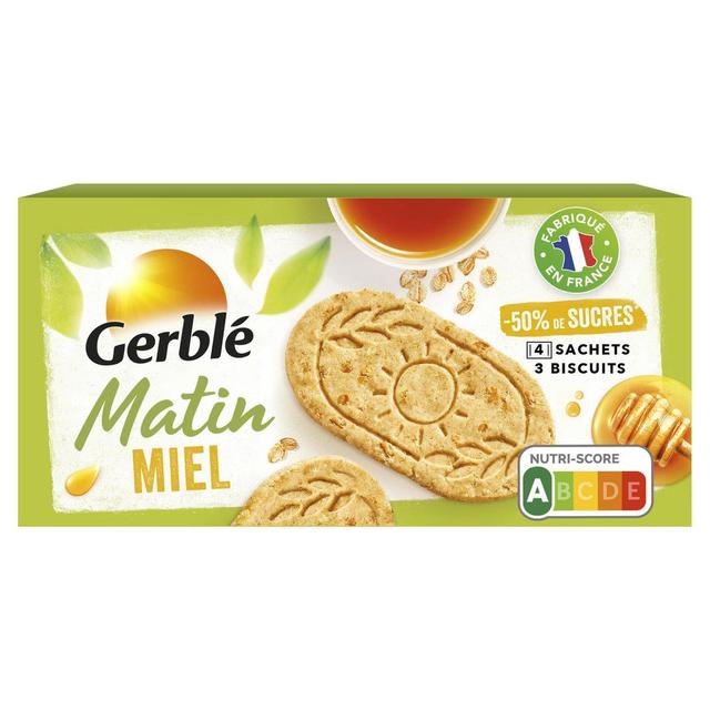 3175681297098 - Gerblé - 12 Biscuits Matin Miel -50% de sucres en moins