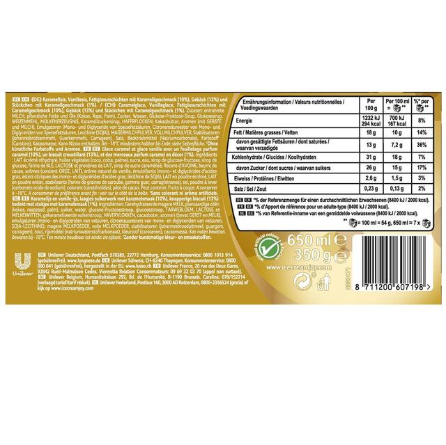 8711200607198 - Viennetta - Biscuit caramel 650ml 7 parts