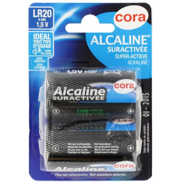 3257980018298 - Cora - 2 Piles LR20 / D Alcaline Suractivée