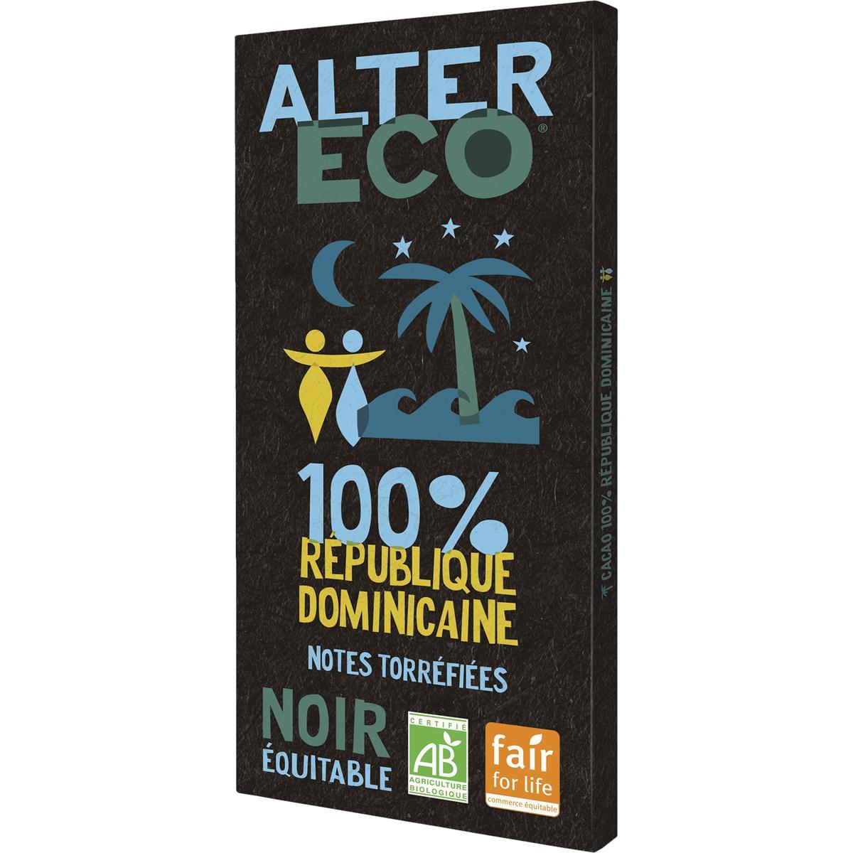 3700214618998 - Alter Eco - Commerce Equitable - Chocolat noir bio 100% Cacao République dominicaine 