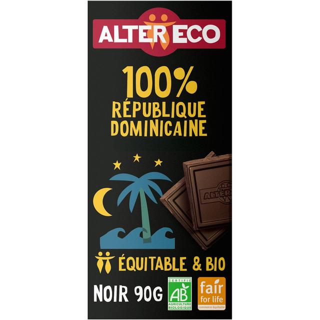 3700214618998 - Alter Eco - Commerce Equitable - Chocolat noir bio 100% Cacao République dominicaine 