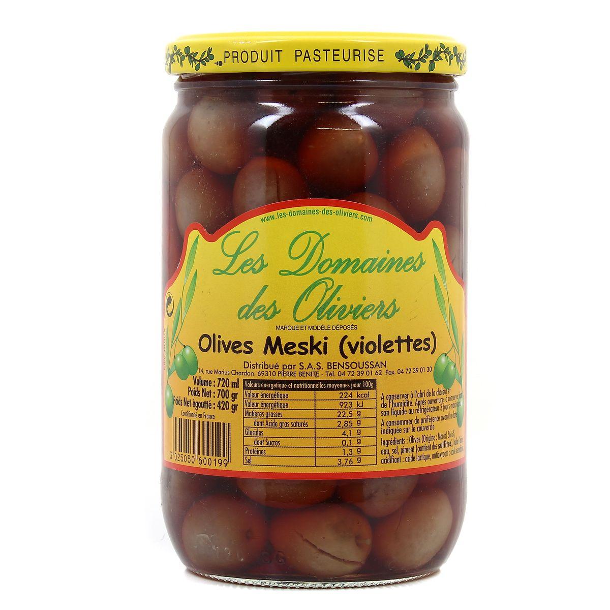 Les Domaines des Oliviers - Olives cassées meski violettes