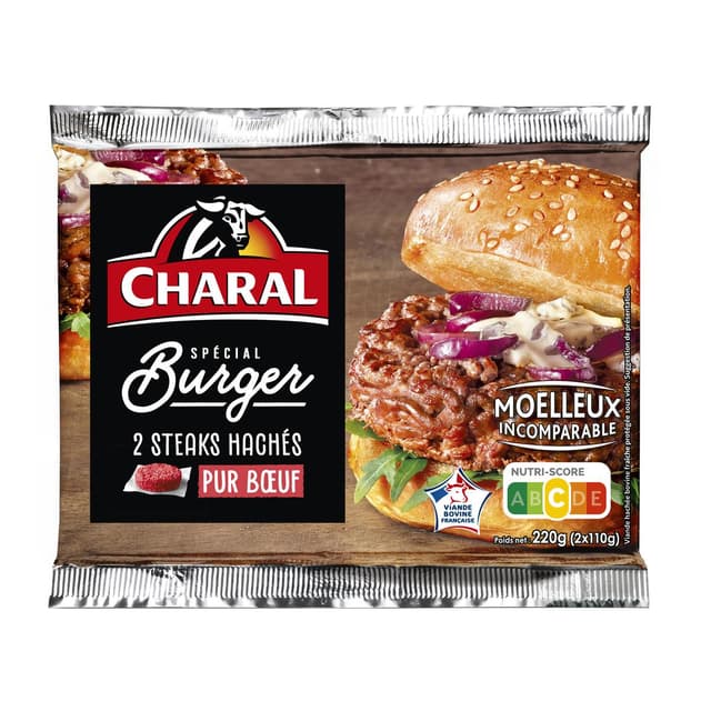 3181238971199 - Charal - 2 Steaks Hachés Spécial Burger 2x100g