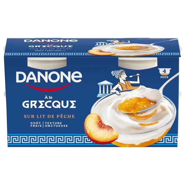 3033492082299 - Danone - Yaourt grec sur lite de pêche