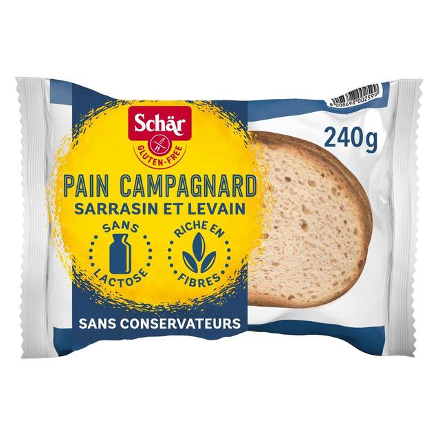 8008698002599 - Schär - Pain Campagnard Sarrasin et Levain en Tranches Sans Gluten