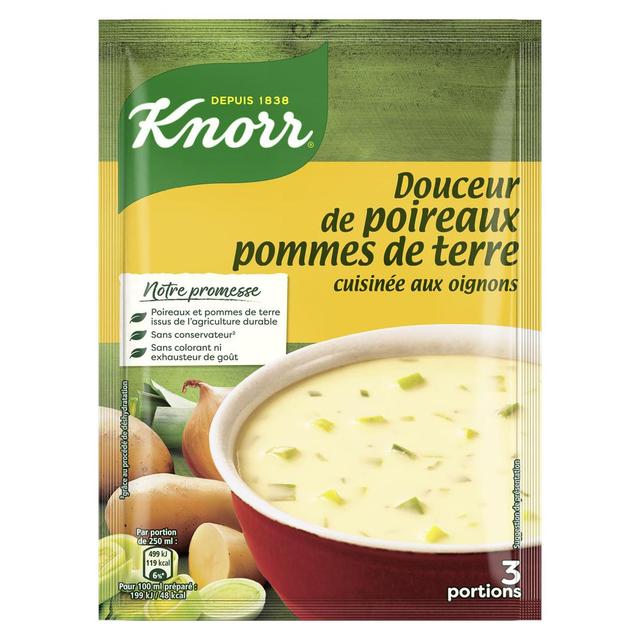 8718114825199 - Knorr - Soupe Douceur de poireaux, pommes de terre cuisinée aux oignons déshydratée