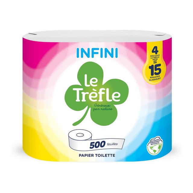 8004260015899 - Le Trèfle - Papier Toilette Infini 4=15