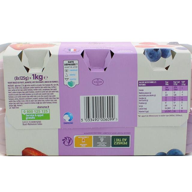 3033490006099 - Light&Free - Yaourt fruits rouges 0%mg