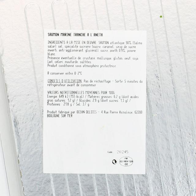 3760105176099 - Océan Délices - Saumon Gravlax Aneth