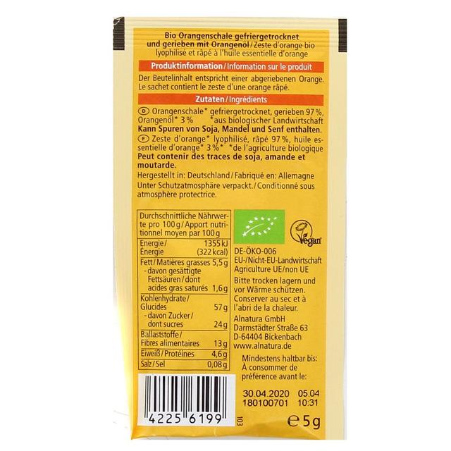 0000042256199 - Alnatura - Zeste d'orange râpé Bio