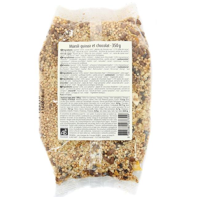 3380380037399 - Priméal - Muesli Quinoa Chocolat, Bio