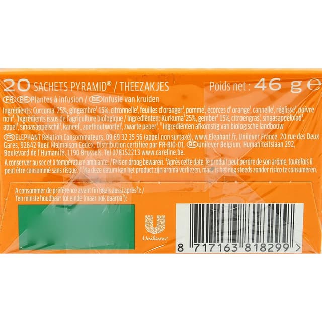 8717163818299 - Elephant - Infusion curcuma et gingembre Bio