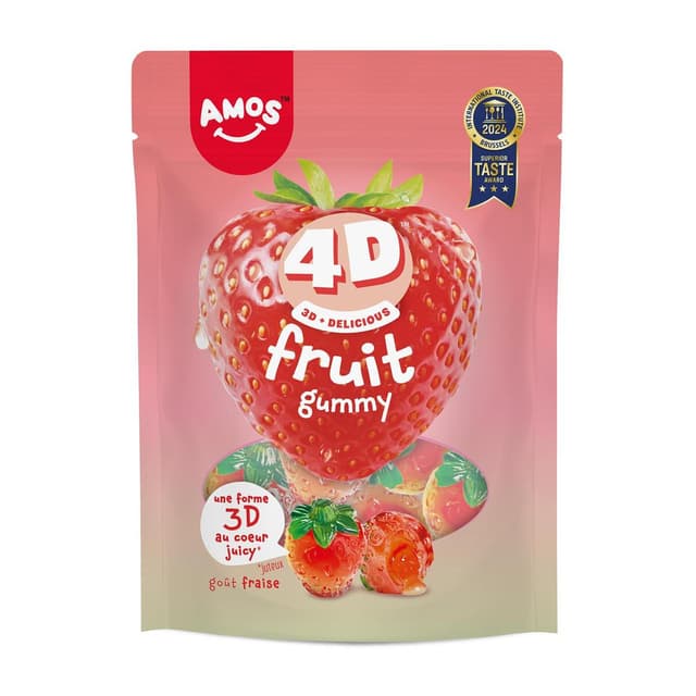 6936756269399 - Amos - Bonbons Fraise 4D gélifiés goût fraise