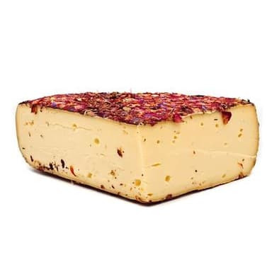 Androuet, Maître Fromager Tomme Fermière aux Fleurs de Printemps - Lait de vache cru, environ 200g
