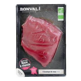 Bonval Escalope de Veau Bio, environ 150g