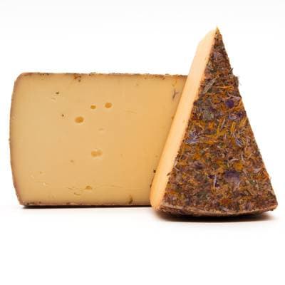 Le Chariot à fromages, Artisan Fromager Tomme aux Fleurs Sauvages - Lait de vache thermisé, environ 200g