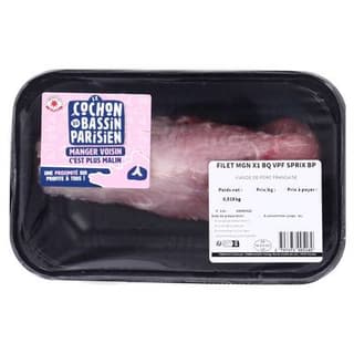 Le COCHON du BASSIN PARISIEN Filet Mignon de Porc, environ 550g