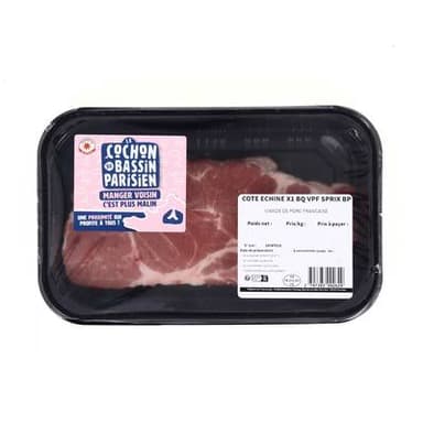Le COCHON du BASSIN PARISIEN Côte de Porc dans l'Echine, environ 260g
