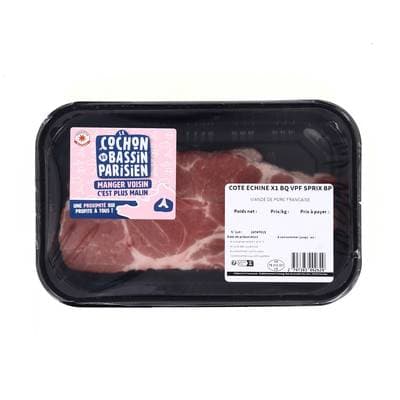 Le COCHON du BASSIN PARISIEN Côte de Porc dans l'Echine, environ 260g
