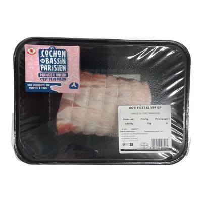 Le COCHON du BASSIN PARISIEN Rôti de Porc dans le Filet, environ 800g