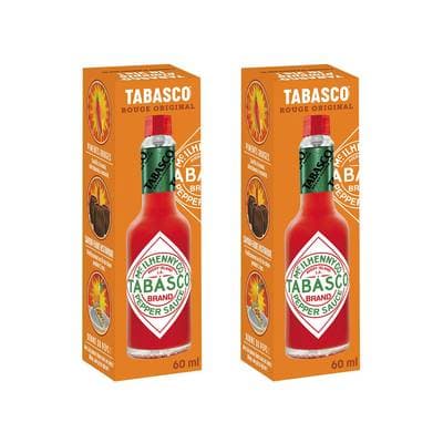 Tabasco Sauce Pimentée Rouge, Lot de 2x60ml