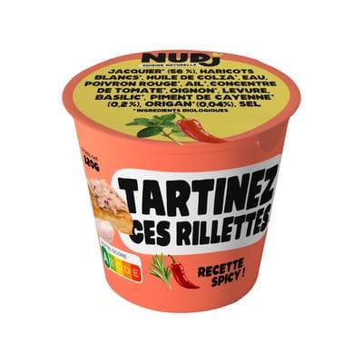 Nudj Rillette Végé Bio, Campagne, 120g