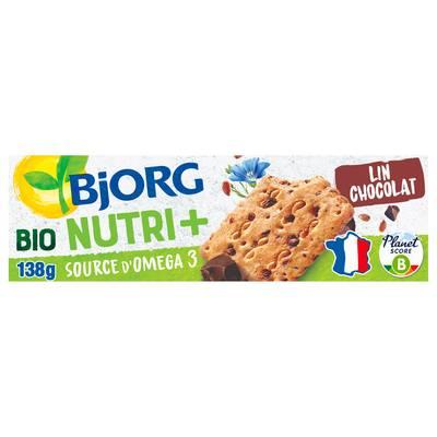 3229820790800 - Bjorg - 15 Biscuits Lin chocolat Nutri+ Bio