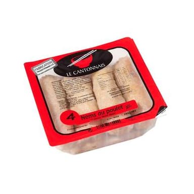 Le Cantonnais Nems au Poulet et sauce Nuoc Mam, 4 pièces - 280g