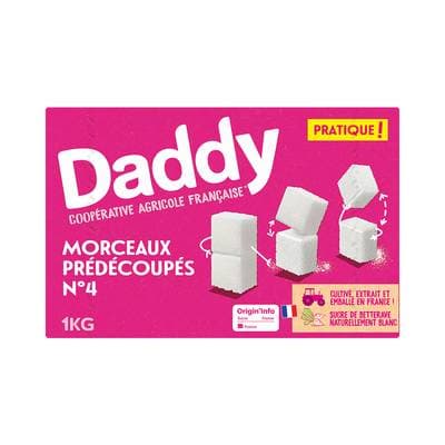Daddy Sucre en morceax prédécoupés n°4, 1kg