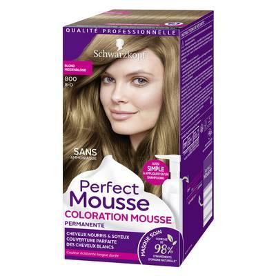 Perfect Mousse - Coloration Mousse Permanente 800 Blond 