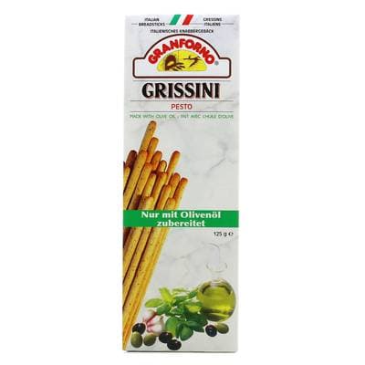 Granforno Gressins au pesto et à l'huile d'olive, 125g