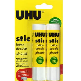 Uhu 2 Bâtons de colle blanche, 2 x 21 g