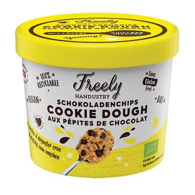 Freely Handustry Pâte à cookie bio crue aux pépites de chocolat, 90G
