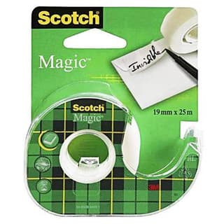 Scotch Dévidoir avec ruban adhésif invisible, Dimensions  25 m x 19 mm