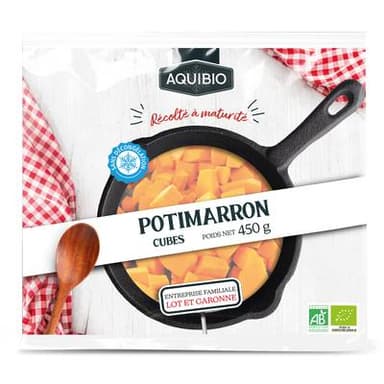 Aquibio Potimarron découpé bio, 450g