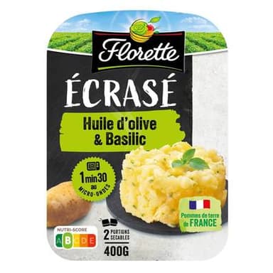 Florette Ecrasé de Pomme de Terre à l'Huile d'Olive & Basilic, 2x195g