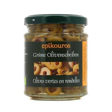 Epikouros Olive verte bio en rondelle, 190g