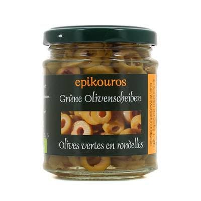 Epikouros Olive verte bio en rondelle, 190g