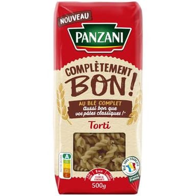 Panzani Pâtes Torti au Blé Complet, 500g